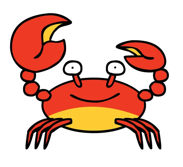 Happy Red Crab — Stock Vector