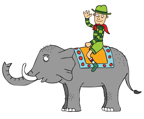 Podróżowanie z słoń — Wektor stockowy