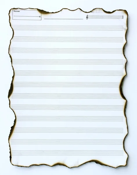 Vecchia carta musicale vuota — Foto Stock