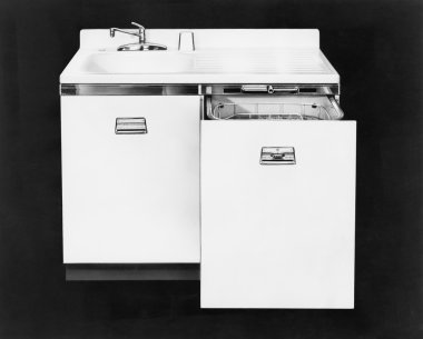 Dishwasher, circa 1950s clipart