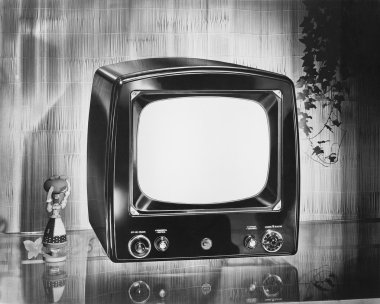 Philco brand portable television, circa 1952 clipart