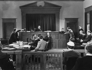 Courtroom scene clipart