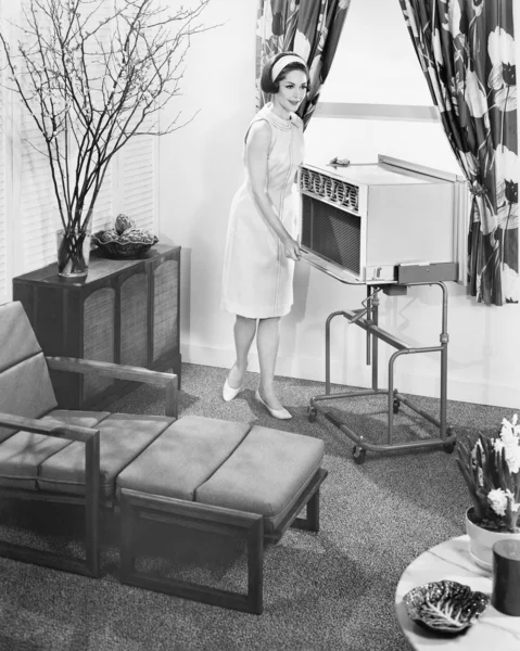 O condicionador de ar General Electric Porta-cart 1963 — Fotografia de Stock
