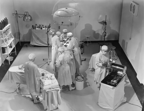 Widok sali operacyjnej z góry — Zdjęcie stockowe