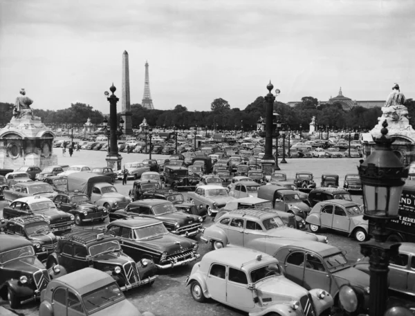 Traffic jam i paris Frankrike — Stockfoto