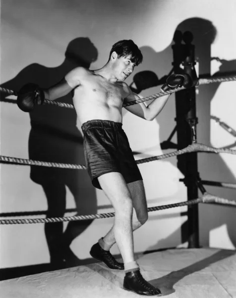 Boxer v ringu — Stock fotografie