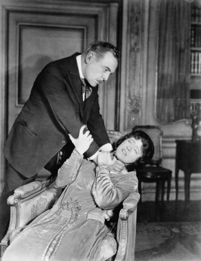 Man choking woman clipart