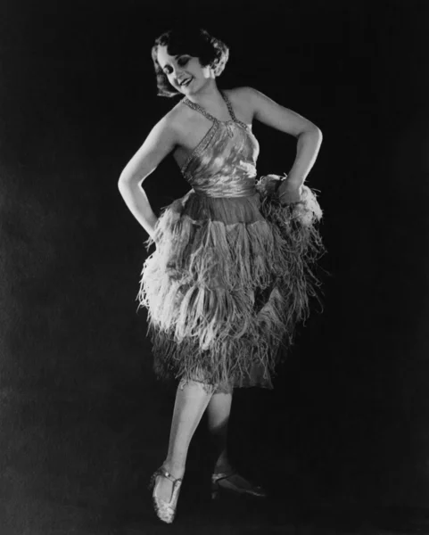 Portret kobiety tancerz — Zdjęcie stockowe