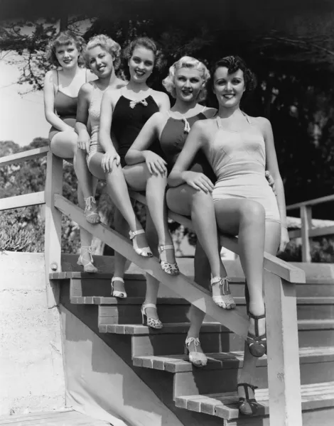 stock image Women posing in bathing suits