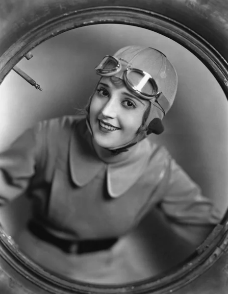 Ritratto di pilota donna — Foto Stock