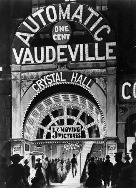 Cartaz do Vaudeville automático — Fotografia de Stock