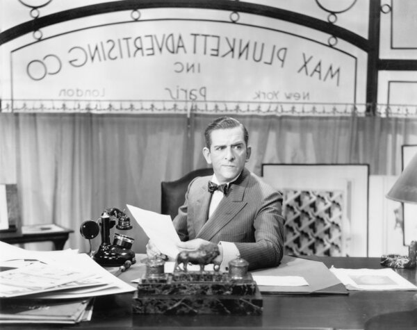 Man sitting at his desk in the office