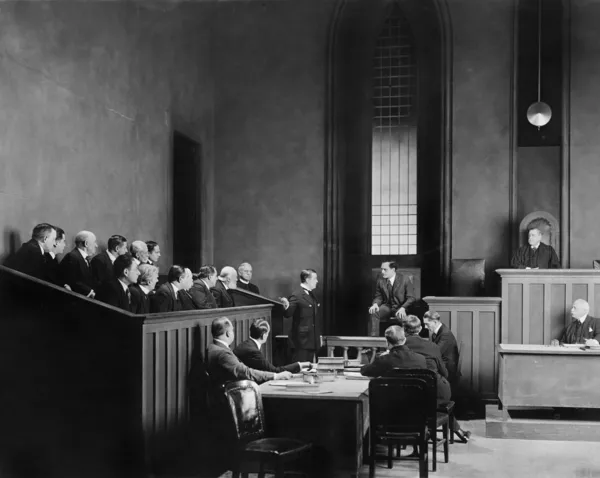 I en rättssal — Stockfoto