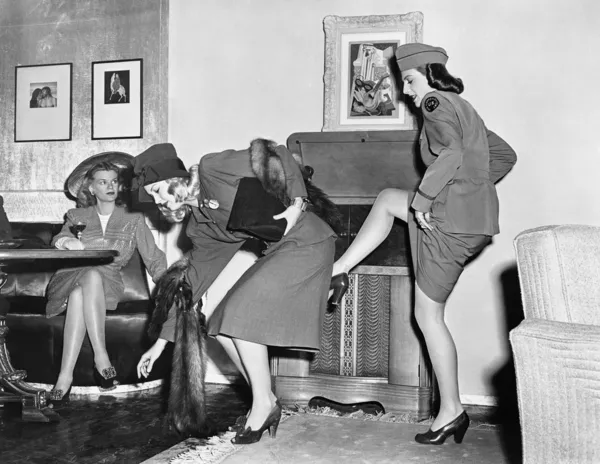 Three women playing around — Stock Photo, Image