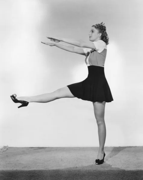 Cvičení na vysokých podpatcích — Stock fotografie