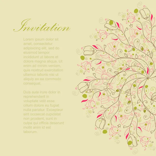 Tourbillon mignon fleur ornement vecteur — Image vectorielle