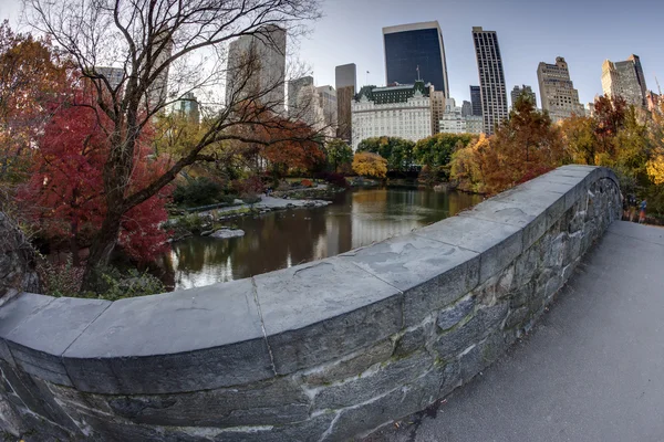 Pont de Central Park Gaptow en automne — Photo