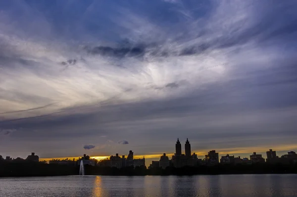 Central Park al tramonto — Foto Stock