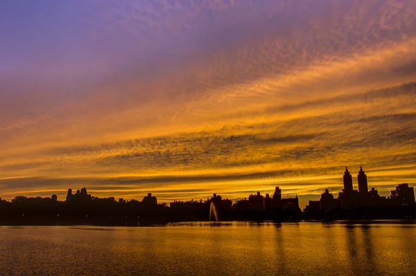 stock image Central Park at sunset