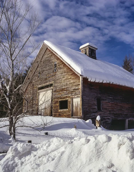 stock image Barn in winter