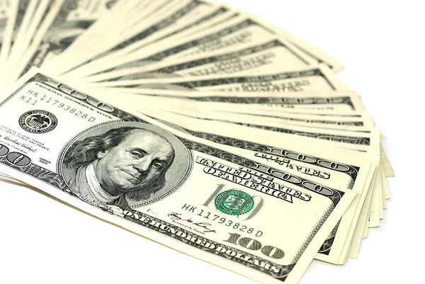 Dollars isolated on white — Stock Photo, Image