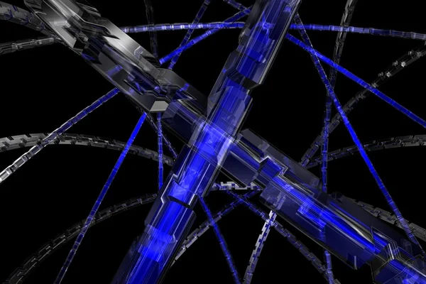 Fondo abstracto ruedas azules — Foto de Stock
