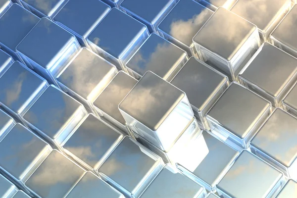 Blue cubes background — Stock Photo, Image