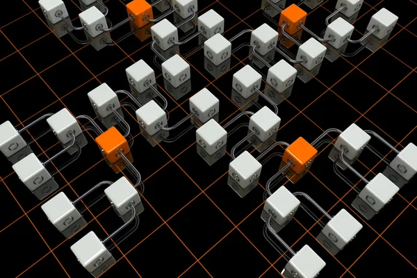 3D-kubussen achtergrond Rechtenvrije Stockfoto's