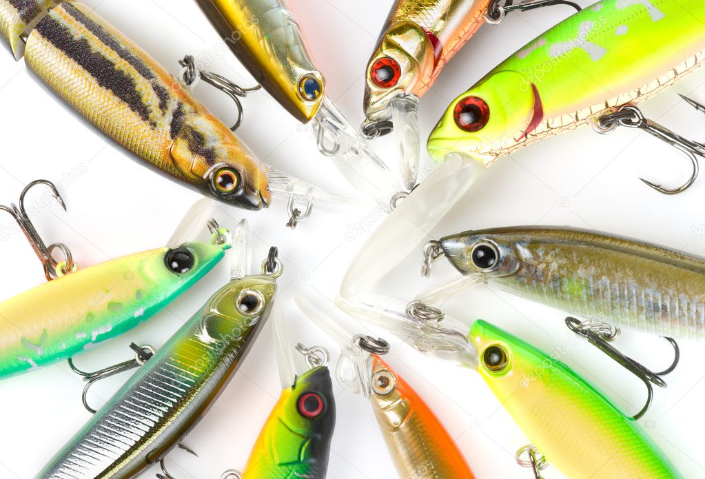 Plastic fishing lures macro shot — Stock Photo © Serreitor 12218500