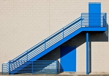 Blue Metal Stairway clipart