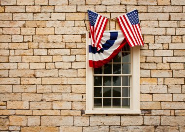 Bunting over Windows clipart