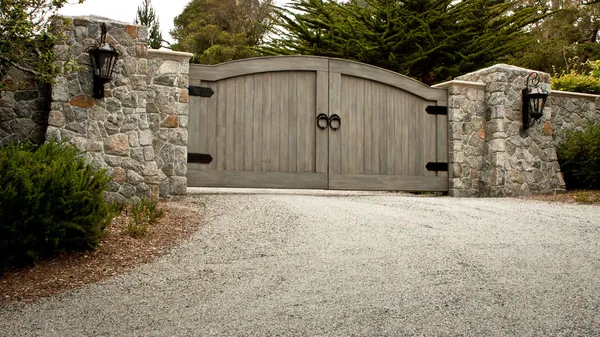 Residential Driveway Gate Stock Picture