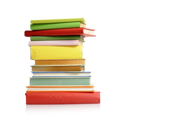 Stack of books on white — Stock Photo, Image