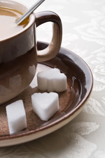 砂糖とコーヒー カップ — ストック写真