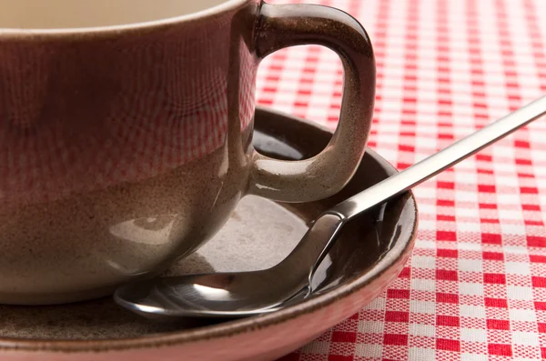 Cup with spoon — Stock Photo, Image