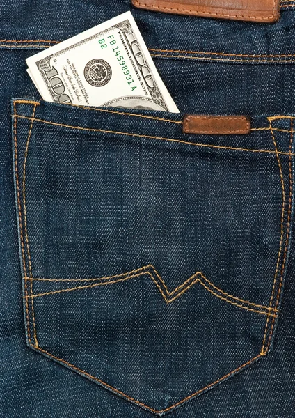 Dólares no bolso — Fotografia de Stock