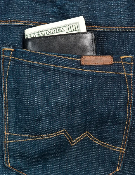 Wallet in pocket — Stock Photo, Image