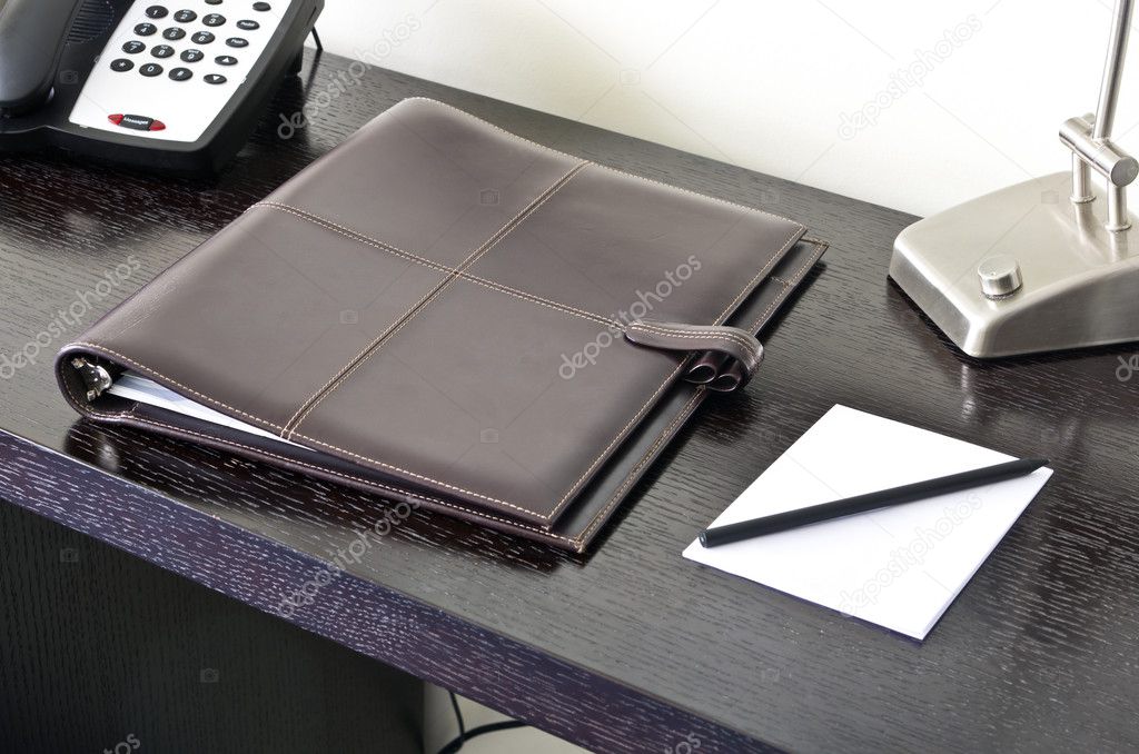 Folder on desk