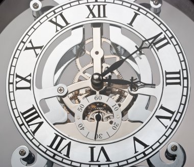 Clock with roman numbers clipart