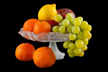 Fruits in vase clipart