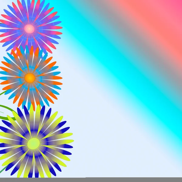 Цветок рамки на цветном фоне — стоковое фото