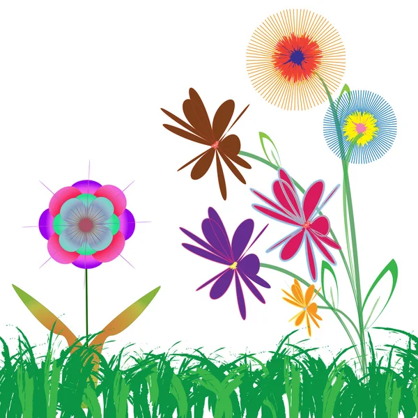 Flower on grass — Stock Photo, Image