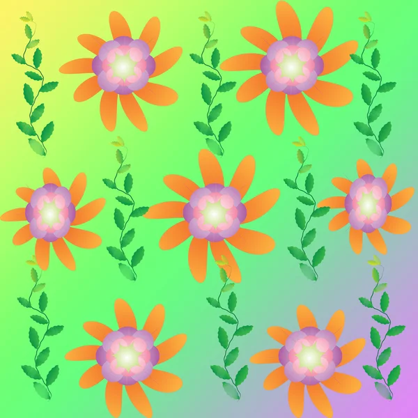 Цветок рамки на цветном фоне — стоковое фото