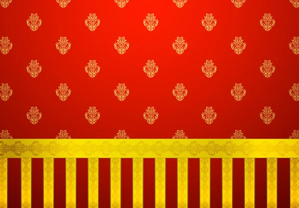 Klassische rote Tapeten — Stockvektor