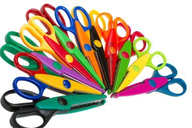 Color scissors clipart