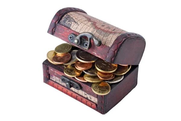 Монеты в багажнике Стоковое Фото