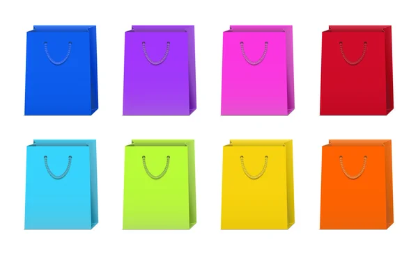 Conjunto de coloridas bolsas de compras —  Fotos de Stock