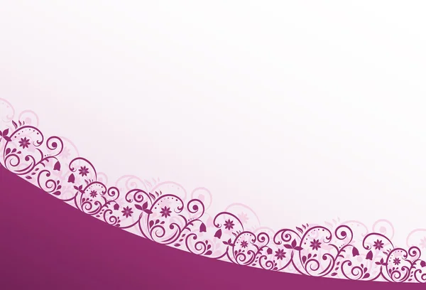 Вітальна листівка з рожевого та фіолетового завитки — стокове фото