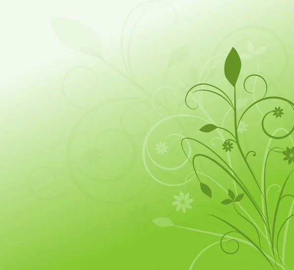 Cartão de saudação com redemoinhos verdes — Fotografia de Stock