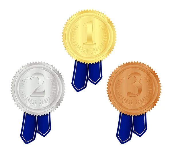 Gold, Silver and Bronze Medal — Stock Photo, Image